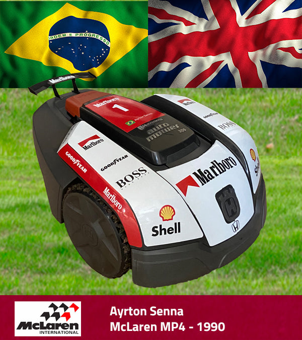 Ayrton Senna - McLaren MP4 1988 - stickers for Husqvarna and Gardena