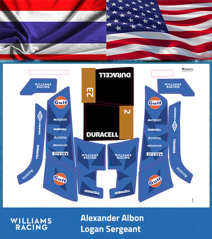 Conjunto de pegatinas Williams Racing F1 2023